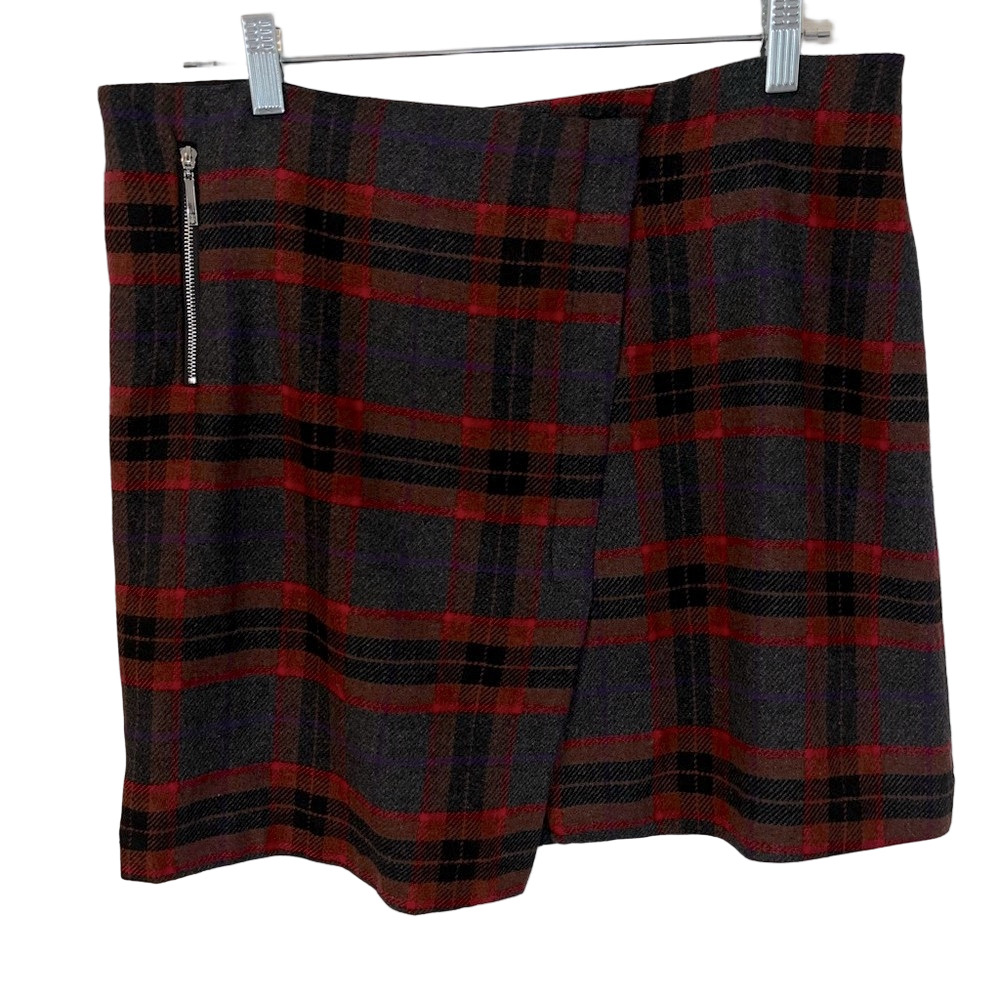 Carolina Belle Montreal Women's Tartan Mini Red Black Skirt 10 Academia Preppy